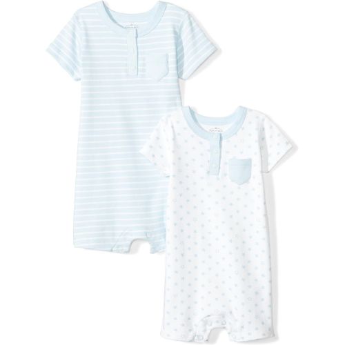  Moon+and+Back Moon and Back Baby Set of 2 Organic Rompers