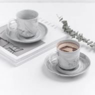 /MoonBricksHome Marble Coffee Cup Set [White]