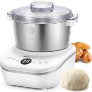 Moongiantgo 5L Dough Maker with Ferment Function, 200W Dough Kneading Machine with 304 Stainless Steel Bowl, Low Noise Operation, Microcomputer Timing, Touch Panel (White)