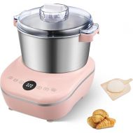 Moongiantgo 5L Dough Maker with Ferment Function, 200W Dough Kneading Machine with 304 Stainless Steel Bowl, Low Noise Operation, Microcomputer Timing, Touch Panel (Pink)