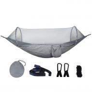 Moonky camping-hammocks Portable Outdoor Camping Hammock with Mosquito Net Parachute Fabric Tent Backpacking Travel Survival Hunting Sleeping Bed
