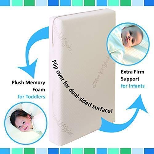  Moonlight Slumber Mini Crib Mattress 5 Dual Firmness: Baby Bluebird Waterproof Portable Crib & Toddler Bed Mattress : Cool Gel Memory Foam + Removable Plush Cotton Cover. Hand Made