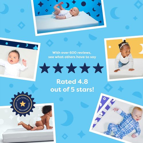  Moonlight Slumber Dual Sided Baby Crib Mattress. Firm Sided for Infants Reverse to Soft Side for Toddlers. Easy to Clean Waterproof and Odor Resistant (Little Dreamer)