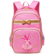 Moonmo Girls Waterproof Ballet Girl Dancing Princess School Backpack Bookbag