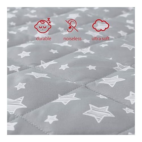  Pack and Play Sheet Quilted, Breathable Thick Playpen Lovely Print Cover 39