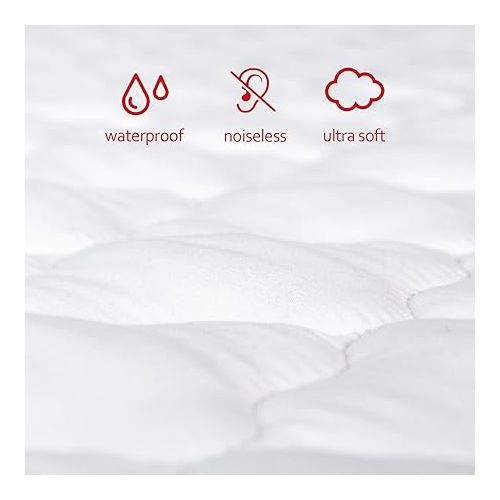  Pack and Play Mattress Pad Sheets Cover Waterproof 2 Pack, Soft Quilted Pack and Play Protector, 27