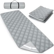 Cot Mattress Topper Pad Quilted, Foam Camping Cot Mattress Pad Non-Slip Super Soft Comfortable 75