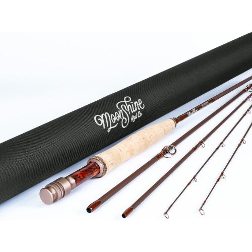  Moonshine Rod Company Moonshine Rod Co. The Drifter Series Fly Fishing Rod with Carrying Case and Extra Rod Tip Section