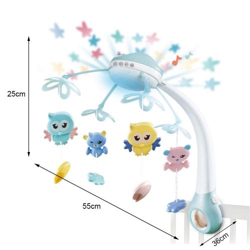  Moonvvin Baby Crib Musical Mobile Hanging Rotating Cute Animals Toys with Light Projector