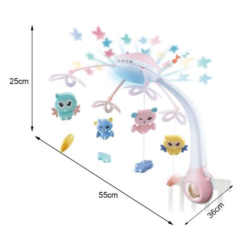  Moonvvin Baby Crib Musical Mobile Hanging Rotating Cute Animals Toys with Light Projector