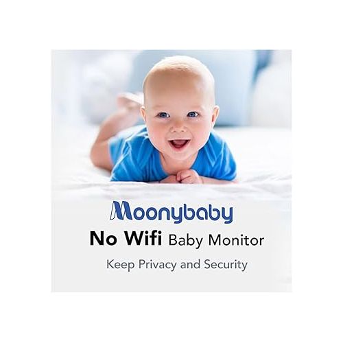  MoonyBaby Baby Monitor with Camera and Audio, No WiFi, 4.3