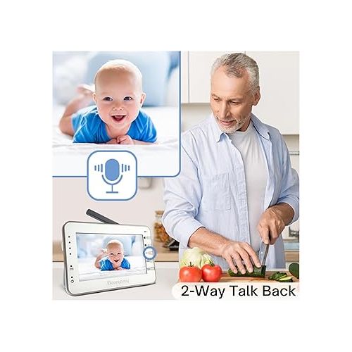  MoonyBaby Baby Monitor with Camera and Audio, No WiFi, 4.3