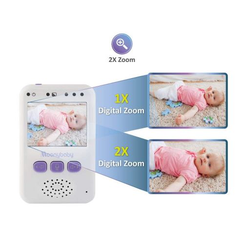  Moonybaby $79.99 Today!! MoonyBaby Handheld Compact Video Baby Monitor, 2 Cameras Pack, EasyCarry, Pocket-Sized Full Color Screen, AUTO Night Vision, Talk Back, Zoom-in, Long Range and Big B