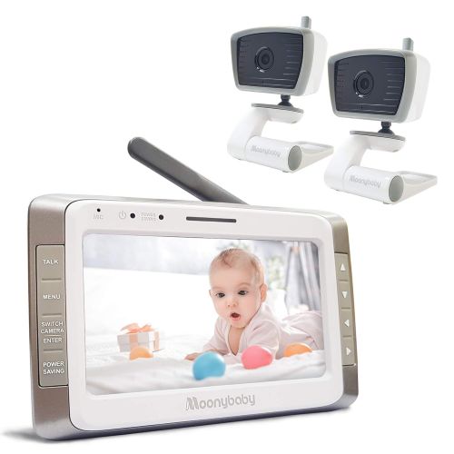  Moonybaby MoonyBaby 5 Large LCD Two Cameras Pack Video Baby Monitor Long Range with Automatic Night...