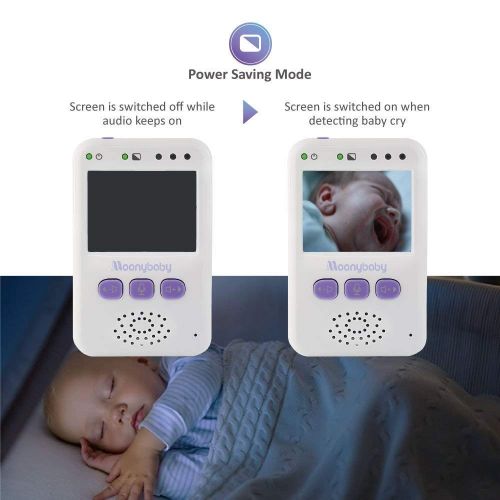  Moonybaby Handheld Compact Digital Video Baby Monitor, EasyCarry, Full Color Screen, AUTO Night Vision, Talk Back, Zoom-in, Long Range, Big Battery. Add-on Camera Available