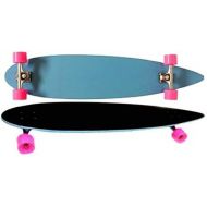 Moose Longboard Komplettboard Skateboard Pintail Light Blue/Black Grip Complete Longboard 9,25 x 36