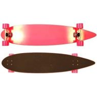 Moose Pintail Longboard Dipped Pink/Black Grip Complete Skateboard Cruiser