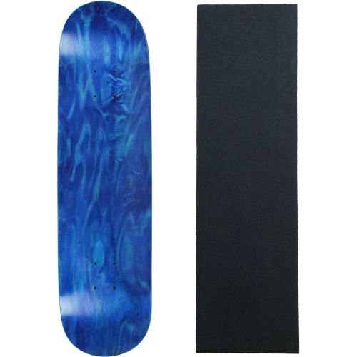  Moose Skateboard Deck Pro 7-Ply Canadian Maple Stained Blue with Griptape