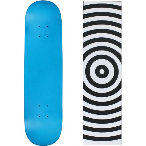  Moose Skateboard Deck Pro 7-Ply Canadian Maple NEON Blue with Griptape