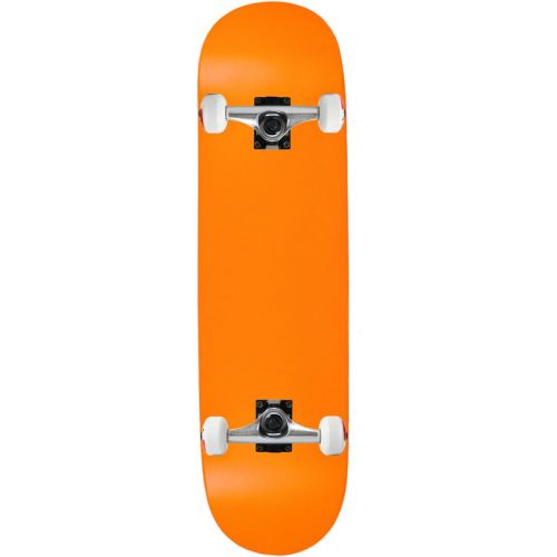  Moose Complete Skateboard NEON Orange 8.0 Silver/White Assembled
