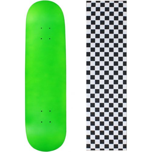  Moose Skateboard Deck Pro 7-Ply Canadian Maple NEON Green with Griptape