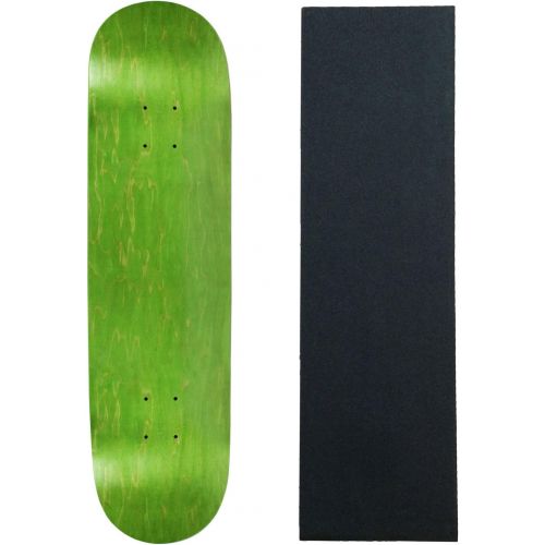  Moose Skateboard Deck Pro 7-Ply Canadian Maple Stained Green with Griptape