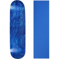 Moose Skateboard Deck Pro 7-Ply Canadian Maple Stained Blue with Griptape
