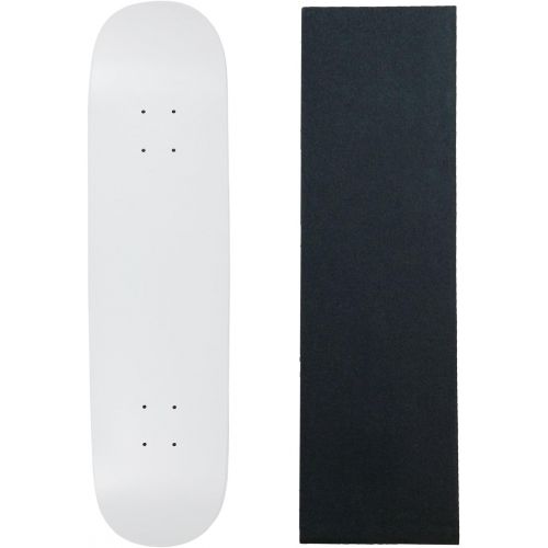  Moose Skateboard Deck Pro 7-Ply Canadian Maple DIP White with Griptape