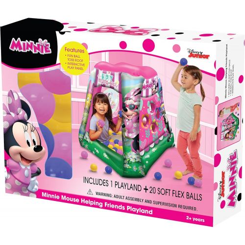  [아마존베스트]Minnie Mouse Happy Helpers On Call Ball Pit, 1 Inflatable & 20 Sof-Flex Balls, Pink, 37W x 37D x 34H