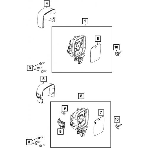  Mopar MOPAR 5VY85LXHAA - Mirror Outside Rearview