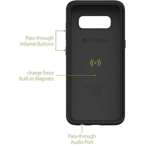  Mophie mophie charge force magnetic case & powerstation mini Made for Samsung Galaxy S8 - Black