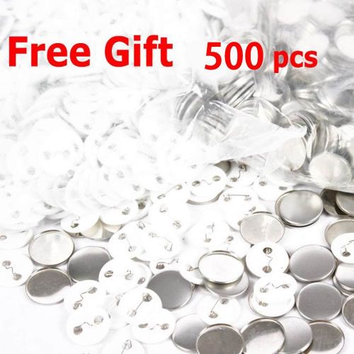  Mophorn Button Maker Button Maker Machine Button Badge Maker 1 Inch 25mm Aluminum Frame 500 Parts Circle Cutter (500pcs 1inch)