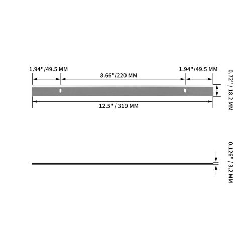  Mophorn Planer Blades 12-1/2 Inches Planer Knives 319x18.2x3.2 mm HSS Knives for Mophorn Planer HSS Planer Blades Single Edges Replaceable Knife for Craftsman Planer Mb1931 Emb1931