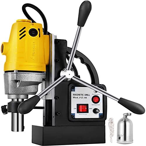  [아마존베스트]Mophorn 1100W Magnetic Drill Press with 1-1/2 Inch (40mm) Boring Diameter MD40 Magnetic Drill Press Machine 2810 LBS Magnetic Force Magnetic Drilling System 670 RPM Portable Electr