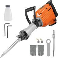 [아마존베스트]Mophorn 2200W Electric Demolition Hammer Heavy Duty Concrete Breaker 1400 BPM Jack Hammer Demolition Drills with Flat Chisel Bull Point Chisel (2200 W)