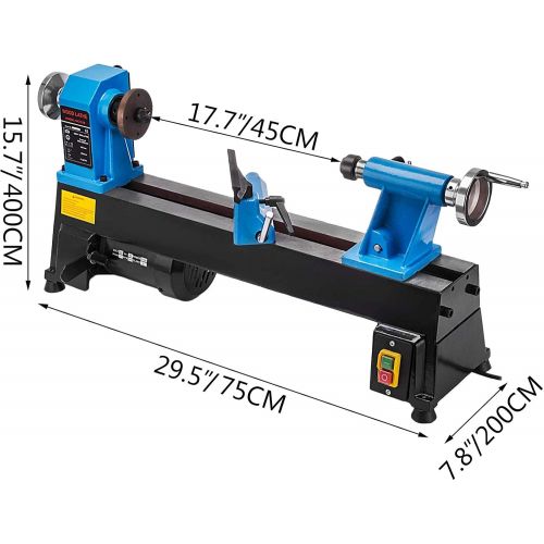  [아마존베스트]Mophorn Wood Lathe 10 x 18 Inch,Bench Top Heavy Duty Wood Lathe 5 Speed, Mini Wood Lathe 370W Power Motor