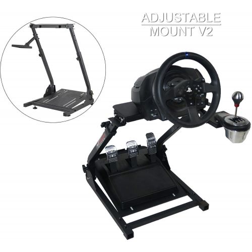  Mophorn G920 Racing Steering Wheel Stand Foldable Game Simulator Frame for Thrustmaster Logitech G25 G27 G29 G920 Without Wheel Pedal Shifter Adjustable Video Gaming Racing Simulat