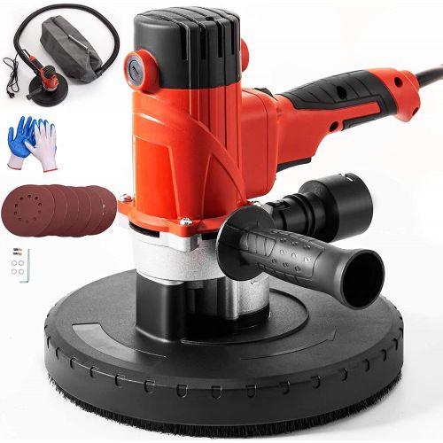  Mophorn Drywall Sander 1200W, Automatic Vacuum System Electric Drywall Sander,Variable Speed 1200-2500RPM, with a Carry Vacuum Bag,6 pcs Sanding Discs,Dust Collection System