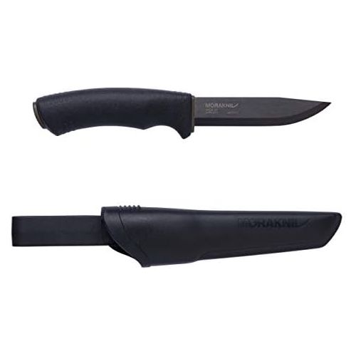  [아마존베스트]Morakniv Bushcraft Carbon Fixed Blade Knife with Carbon Steel Blade, Black, 0.125/4.3-Inch