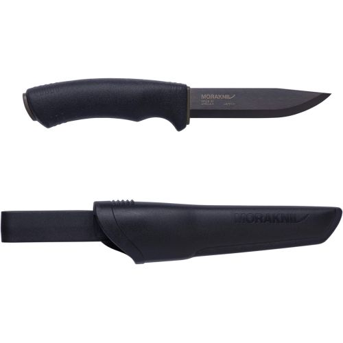  [아마존베스트]Morakniv Bushcraft Carbon Fixed Blade Knife with Carbon Steel Blade, Black, 0.125/4.3-Inch