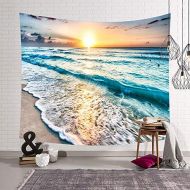 Marke: Morbuy Morbuy Kreativ Tapisserie, Dekor Wandteppich Tapestry Strand Wandbehang aus Polyster Wandtuch Tischdecke Meditation Yogamatte (Gross (150 x 200cm), D)