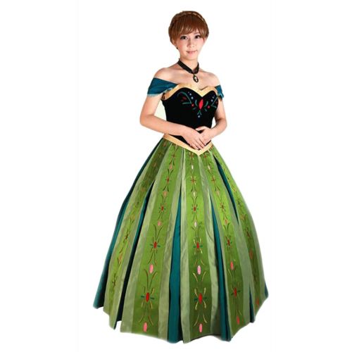  Mordarli Womens Frozen Princess Anna Dress Cosplay Costume Fancy Dress