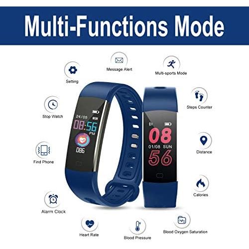  moreFit Kids Fitness Tracker with Heart Rate Monitor,Waterproof Activity Tracker Watch with 4 Sport Modes,Sleep Monitor Fitness Watch with Call & SMS Reminder Alarm Clock,Great Gif