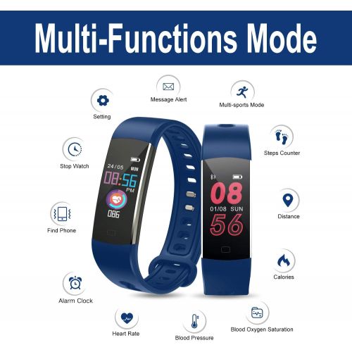  moreFit Kids Fitness Tracker with Heart Rate Monitor,Waterproof Activity Tracker Watch with 4 Sport Modes,Sleep Monitor Fitness Watch with Call & SMS Reminder Alarm Clock,Great Gif