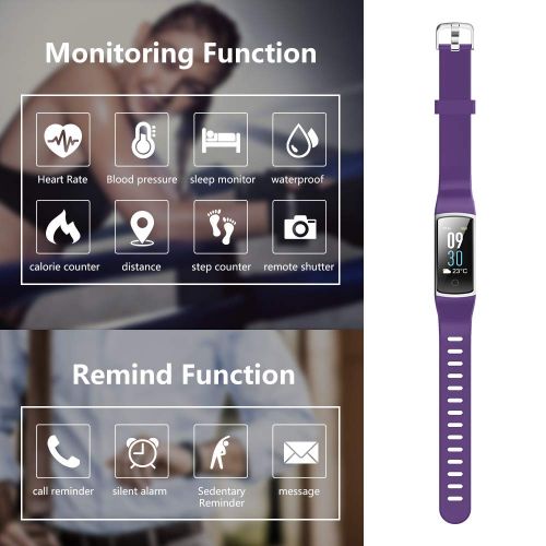  MoreFit moreFit Waterproof Activity Tracker, Fitness Tracker Color Screen Smart Watch, Blood Pressure Watch with Sleep Monitors, Heart Rate Calorie Pedometers Call/SMS Alert for Women Men