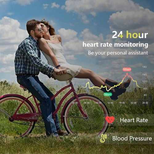  MoreFit moreFit Waterproof Activity Tracker, Fitness Tracker Color Screen Smart Watch, Blood Pressure Watch with Sleep Monitors, Heart Rate Calorie Pedometers Call/SMS Alert for Women Men