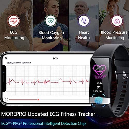  MorePro SpO2 Blood Oxygen Blood Pressure Heart Rate Monitor Waterproof Activity & Fitness Tracker Smart Watch with HRV Health Sleep Monitor Tracker for Android iOS Women Men