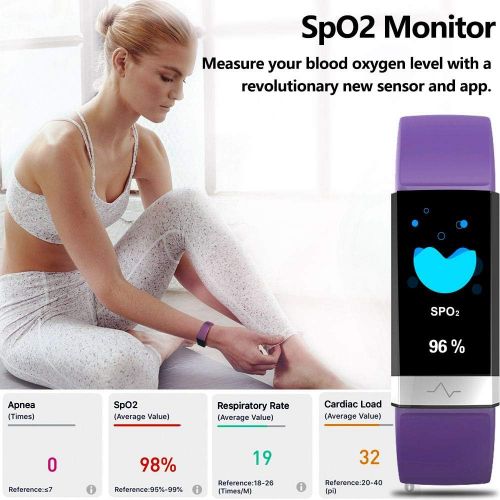  MorePro Fitness Activity Tracker Heart Rate Blood Pressure Monitor, IP68 Wateproof Smart Watch with Blood Oxygen HRV Health Sleep Tracking, Smartwatch Calorie Counter Pedometer for