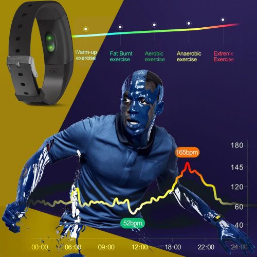  MorePro Fitness Tracker with Blood Pressure Heart Rate Monitor IP67 Waterproof Activity Tracker with Sleep Monitor, Smart Watch with Step Calorie Counter, Pedometer for Kids Men Wo