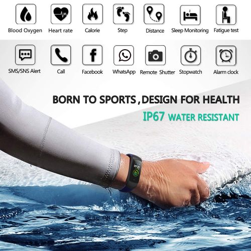  MorePro HRV Fitness Tracker with Heart Rate Blood Oxygen Saturation Monitor SpO2, Waterproof Color Screen Activity Health Trackers with Sleep Tracking Calorie Step Counter Pedomete